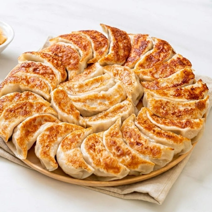 Pan Fried Pork and Kimchi dumplings-10pieces