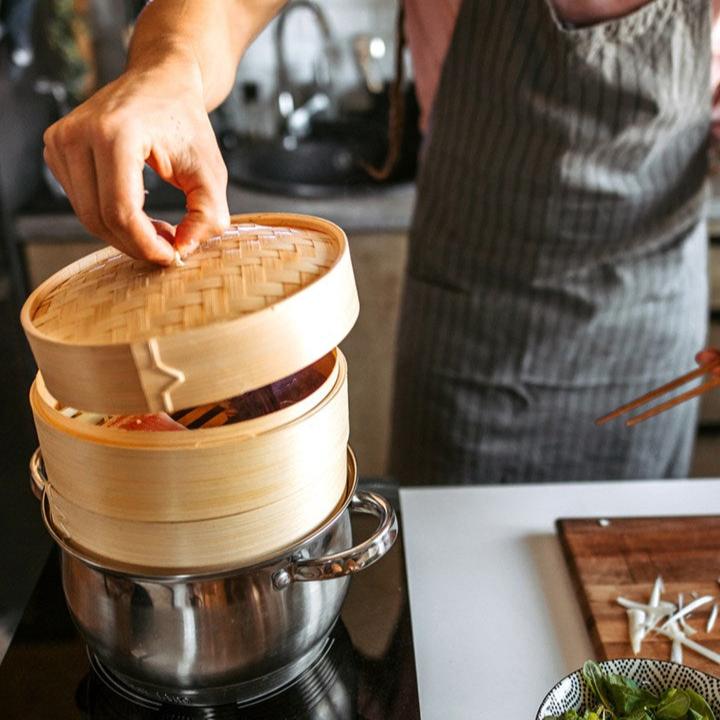 Bamboo Steamer - 8inch /2 Tiers & Lid