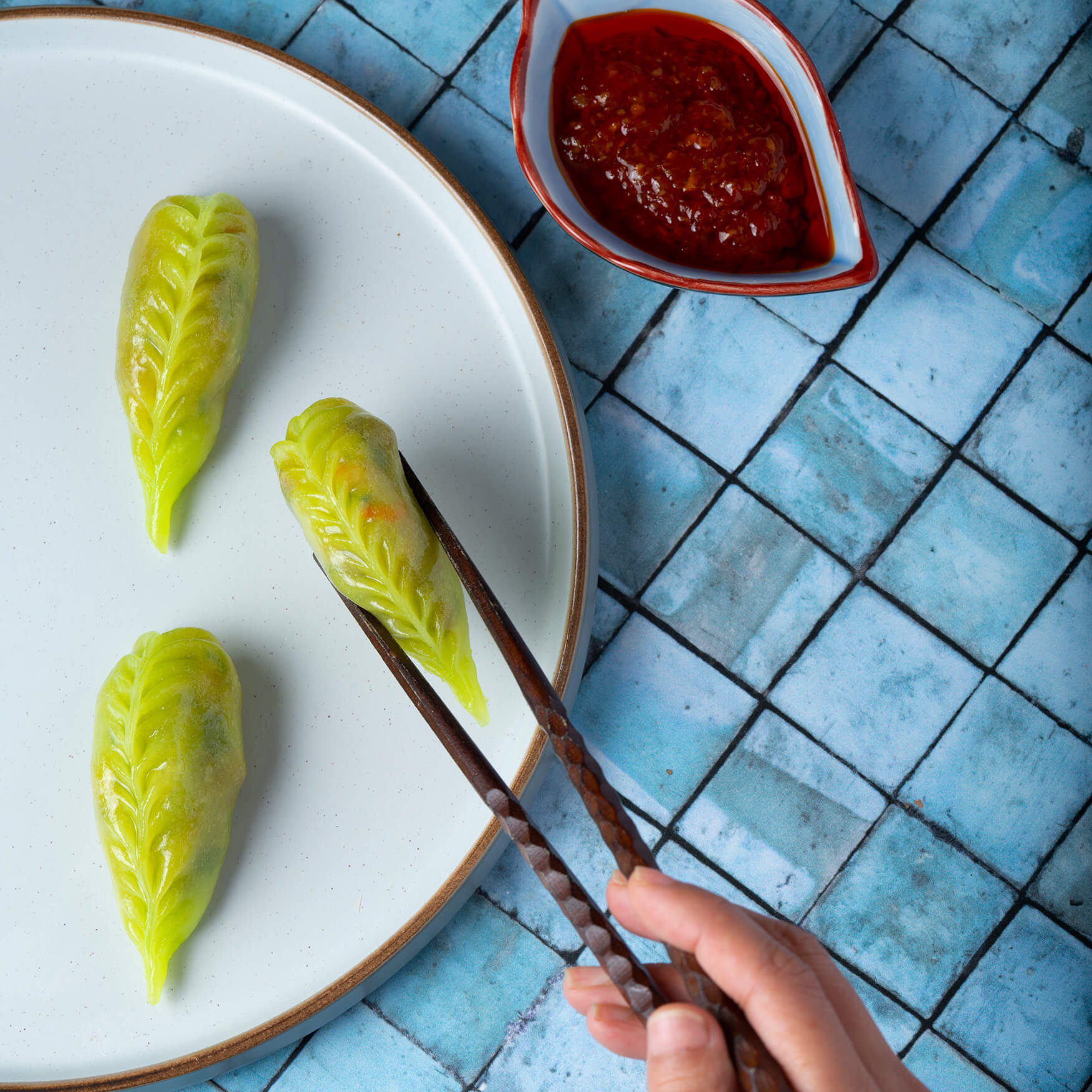 Mushroom and Bamboo Dumplings (4 Pieces) (VEGAN) 蘑菇上素饺